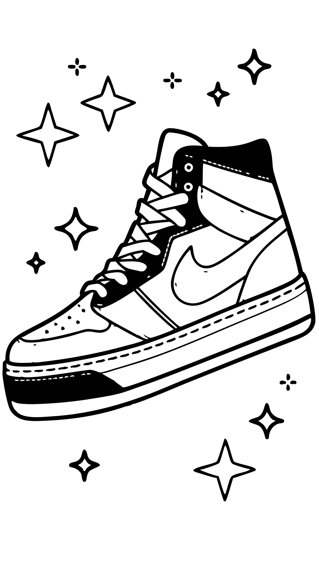 jordan 1 coloring page